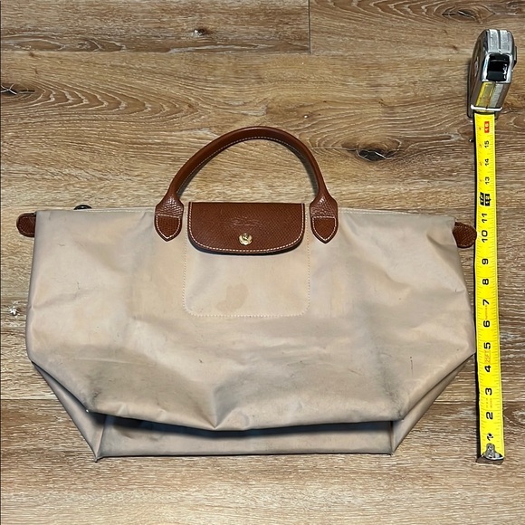 Longchamp Elegant Brown and Cream Women's Handbag - Picture 6 of 16